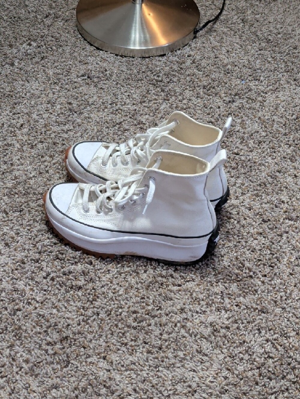 Converse White High-Top Canvas Sneakers‎ - Women's - Picture 2 of 5